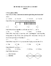 Đề thi cuối học kỳ 2 môn Toán lớp 4 năm học 2024 - 2025 | Bộ sách Cánh diều