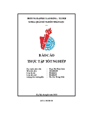 Báo cáo thực tập môn quản trị nhân lực mẫu 7 | Đại học Lao động - Xã Hội