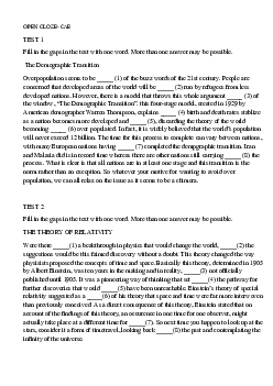 Bài tập đục lỗ OPEN CLOZE-CAE (12 tests-7pages)