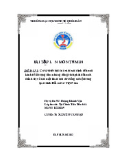 Cơ sở triết học của việc xác định đổi mới kinh tế là trọng tâm nhưng đồng thời phải đổi mới chính trị và các mặt khác của đời sống xã hội trong quá trình Đổi mới ở Việt Nam | Bài tập lớn môn triết học mác - lênin