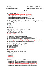 Đề thi cuối HKI học phần Khoa học trái đất năm 2024 - 2025 | Trường Đại học Khoa học tự nhiên, Đại học Quốc gia Thành phố Hồ Chí Minh