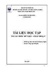 Tài liệu Cấu Trúc Dữ Liệu & Giải Thuật | Đại học Kinh tế kỹ thuật công nghiệp