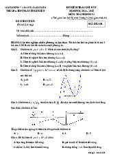 Đề cuối kỳ 1 Toán 12 năm 2024 – 2025 trường THPT Nguyễn Khuyến – An Giang