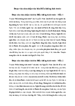 Văn mẫu lớp 6: Đoạn văn cảm nhận văn bản Điều không tính trước (2 mẫu) | Cánh diều