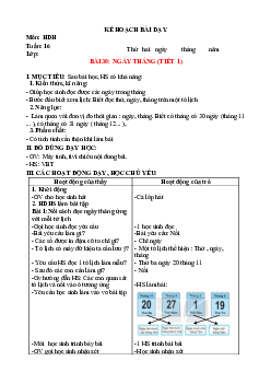 Giáo án buổi chiều môn Toán 2 sách Kết nối tri thức với (Cả năm) | Tuần 16