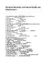 Bài tập thì hiện tại đơn và thì hiện tại tiếp diễn môn tiếng Anh lớp 6