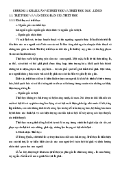 Khái luận môn Triết học Mác - Lênin | Trường Đại học Kinh tế, Đại học Quốc gia Hà Nội
