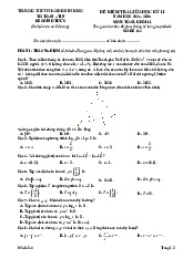 Đề giữa học kỳ 2 Toán 11 năm 2024 – 2025 trường THPT Phan Đình Phùng – Hà Nội có đáp án