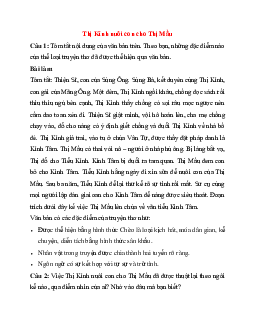 Soạn bài Thị Kính nuôi con cho Thị Mầu | Ngữ văn 11 Chân trời sáng tạo