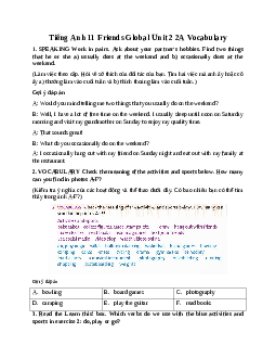 Giải Tiếng Anh 11 Unit 2: 2A Vocabulary | Friends Global