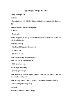 Lập dàn ý tả con gà mái | Tập làm văn 4