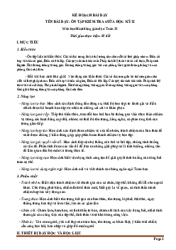 Ôn tập kiểm tra giữa học kì II | Giáo án Toán 11 Cánh diều