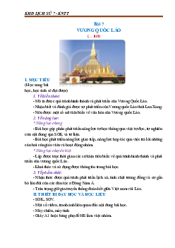 Giáo án Lịch sử 7 Bài 7 sách Kết nối tri thức với cuộc sống