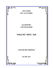 Nhật ký thực tập nghề kế toán - Đào Minh Đức - Lớp TX01/01HN
