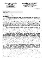 Đề thi thử tốt nghiệp THPT 2025 môn Ngữ văn lần 1 Sở GD&ĐT Nam Định