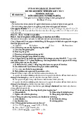 Đề Thi Chọn HSG Hóa 9 Xã Thanh Thủy Phú Thọ 2025-2026 Có Đáp Án