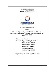 Mô hình hồi quy các yếu tố ảnh hưởng đến lợi nhuận kinh doanh của công ty Vinamilk Việt Nam giai đoạn từ năm 2008 - 2017 | Bài tiểu luận học phần Kinh tế lượng