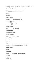 Bài Tập Thì Hiện Tại Hoàn Thành & Quá Khứ Đơn môn Tiếng anh(A1,A2) | Trường Đại Học Thái Nguyên