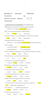 Đáp án đề ôn tập hết môn học Tiếng Anh 1| Tiếng Anh 1 | Trường Đại học Thủy Lợi
