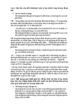 Bài tập tự luận và đáp án môn Kinh tế chính trị | Đại học Quảng Nam