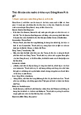 Thủ đô của các nước ở khu vực Đông Nam Á là gì?