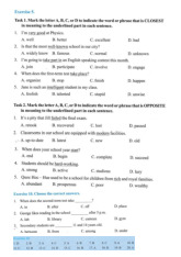 Test 1 - Key to Extra Exercises for GS7 Book 1 | Môn English Teaching, Writing 4 - Trường Đại học Ngoại ngữ, Đại học Huế