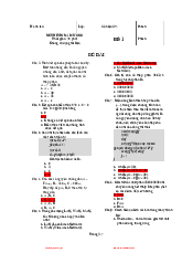 Đề thi tin học đại cương | Trường đại học Bách Khoa Hà Nội