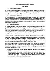 Probability & Random Variables: Main Points Overview  môn Thống kê trong kinh tế và kinh doanh | Trường Đại học Kinh Tế Quốc Dân