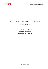 Tài liệu đặc tả yêu cầu chức năng chatbot ai | Phân tích thiết kế hệ thống | Trường Đại học Thủ Dầu Một