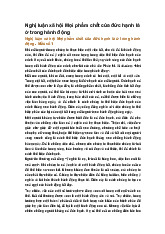 Nghị luận xã hội Mọi phẩm chất của đức hạnh là ở trong hành động