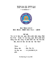 Cơ sở lý luận của quan điểm phát triển trong Triết học Mác - Lênin | Bài thảo luận triết học Mác Lênin