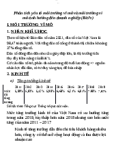 Phân tích yếu tố môi trường vĩ mô và môi trường vi mô ảnh hưởng đến doanh nghiệp (Biti’s) - Marketing căn bản | Trường Đại học Bách khoa Thành phố Hồ Chí Minh