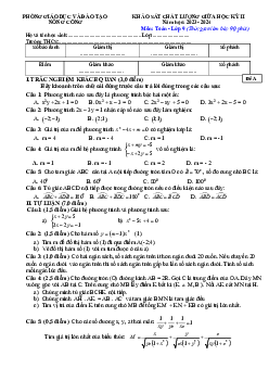 Đề thi giữa học kỳ 2 Toán 9 năm 2023 – 2024 phòng GD&ĐT Nông Cống – Thanh Hóa