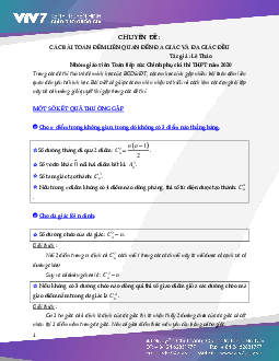 Các bài toán đếm liên quan đến đa giác và đa giác đều – Lê Thảo
