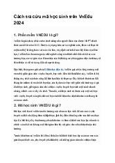 Cách tra cứu mã học sinh trên VnEdu 2024