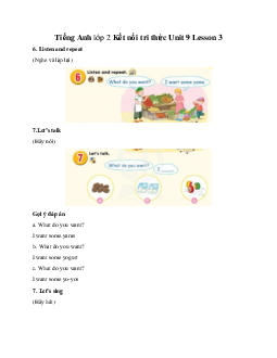 Unit 9 Lesson 3  | Tiếng Anh 2 Global Success