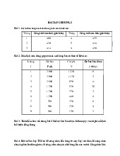 Bài tập chương 3  môn Quản trị sản xuất và tác nghiệp  | Học viện Nông nghiệp Việt Nam