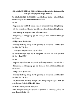 Giải bài tập SGK Lịch sử 9 bài 26