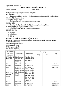 Đề thi học kì 2 môn Công nghệ lớp 8 năm 2022 - 2023 - Đề 6