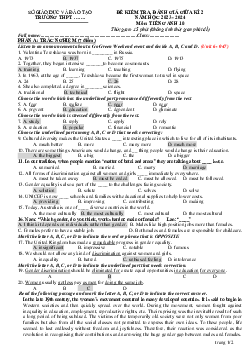 Giải đề thi giữa học kì 2 môn Tiếng Anh 10 năm 2023 - 2024 (Sách mới) | Global Success đề 1