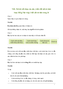 Soạn bài Viết: Trả bài viết đoạn văn nêu ý kiến | Kết nối tri thức