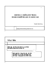 Bài giảng Chương 2: Chiến lược trong doanh nghiệp du lịch và khách sạn môn Quản trị chiến lược | Đại học Kinh tế Quốc Dân