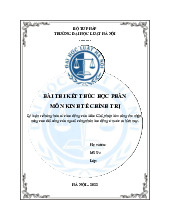 Bài thi kết thúc học phần Lý luận về hàng hóa sức lao động của Mác môn Kinh tế chính trị | Trường Đại học Luật Hà Nội