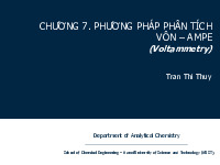 Chương 7: Phương pháp phân tích | Bài giảng môn Phân tích bằng công cụ | Đại học Bách khoa hà nội
