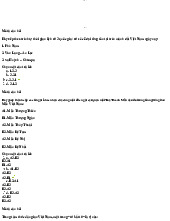 Đáp án trắc nghiệm thi kết thúc môn cơ sở văn hóa Việt Nam - Khoa Tiếng Anh | Đại học Mở Hà Nội