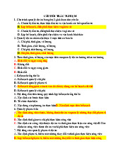 Câu hỏi trắc nghiệm Quản lý dự án có đáp án môn Lập và quản lý dự án | Đại học kinh tế Quốc dân