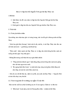 Cảm nhận vẻ đẹp tâm hồn Nguyễn Trãi qua bài thơ Dục Thúy sơn | Văn mẫu lớp 10 Kết Nối Tri Thức