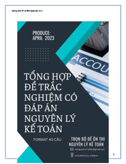 Tổng hợp đề trắc nghiệm có đáp án môn Nguyên lý kế toán | Đại học Fulbright Việt Nam