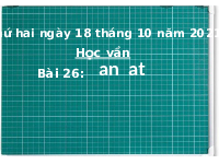 Giáo án điện tử Tiếng việt bài 55 Chân trời sáng tạo : Học vần : an at