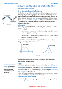 Các dạng toán liên quan đến cực trị của hàm số – Vũ Ngọc Huyền Toán 12